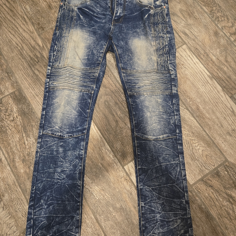 Men's Blue Washed Skinny Jeans
